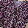 ZANZEA Cardigan/Blusa Casual da Donna Estiva con Scollo a V, Stampa Floreale, Maniche Corte