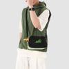 Color Block Crossbody Bag with Mountain Print Design Lightweight Shoulder Bag for Outdoor and Daily Use