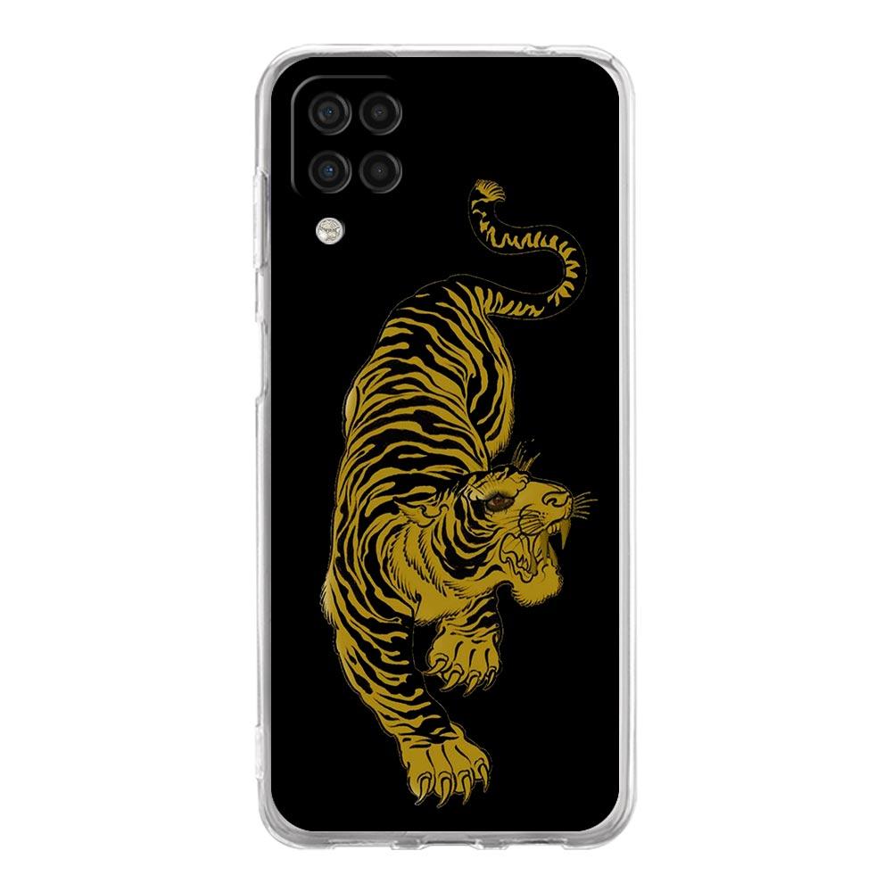 Neonový tygří leopardí kryt na telefon pro Samsung Galaxy A51 A71 A21S A12 A11 A31 A41 A03S A13 A33 A73 A53 A52 A32 5G A23 Průhledný kryt