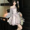 2025 Dreamy Purple Chinese Qipao Dress - Spring/Autumn White Moonlight Collection