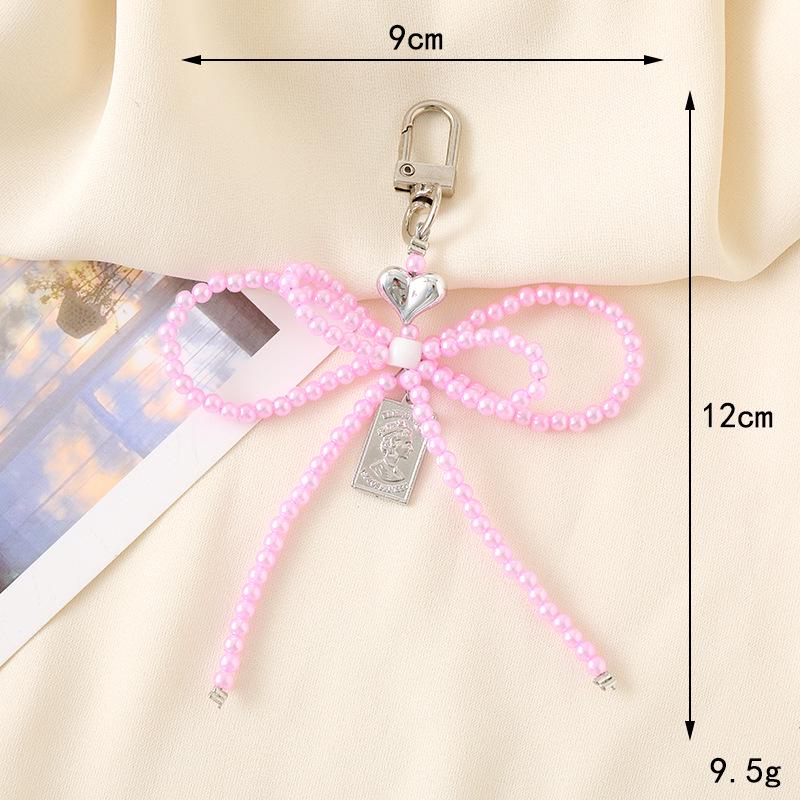 Creative Pearl Bow Pendant Keychain: Exquisite Gift Accessory for Bag or Phone Case