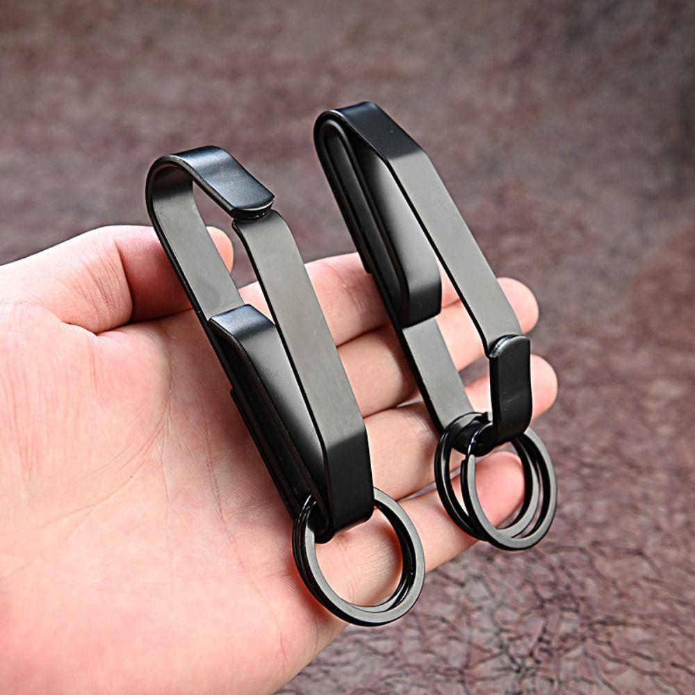 Anti-Lost Car Key Holder Stainless Steel Keychain Belt Hanger Hook Tool Key Clip Bag Strap