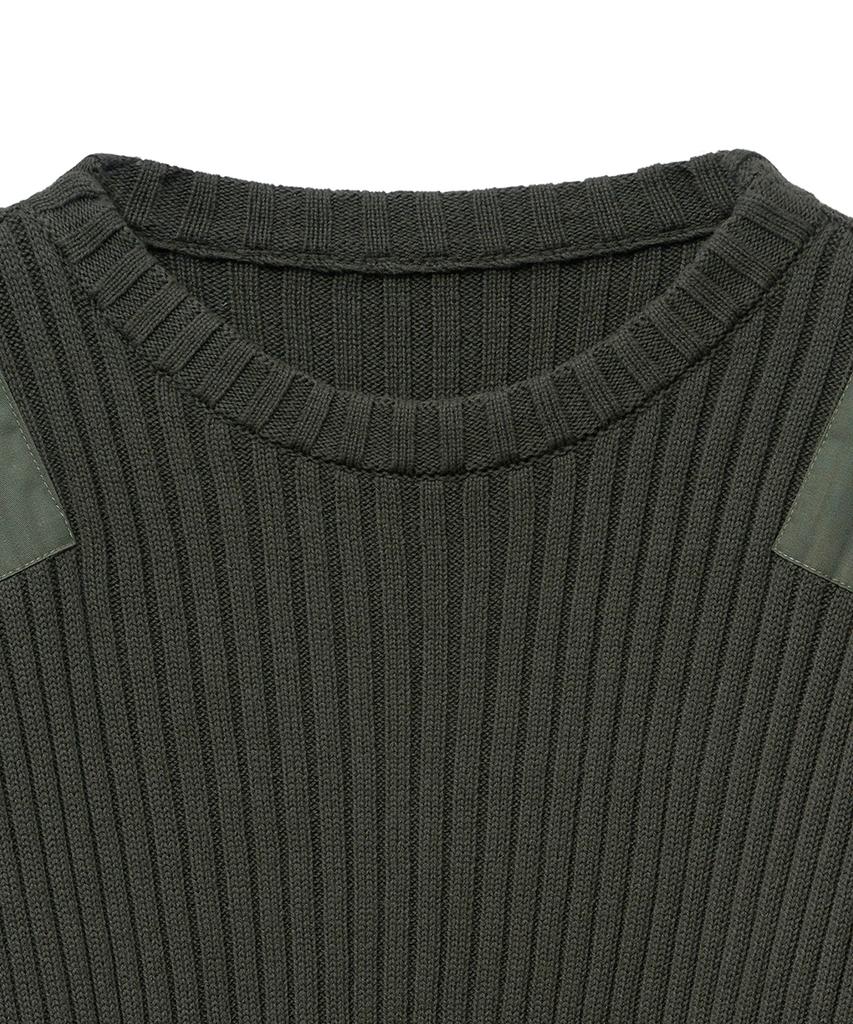 NOIRER Cotton Damaged Combat Knit (Khaki)