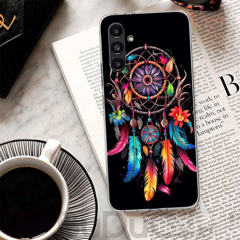 Retro Feather Dreamcatcher Phone Case For Samsung A17 A16 A26 A36 A56 A15 A14 A13 A55 A54 A53 A35 A34 A33 A25 A24 A23 A05S A04S