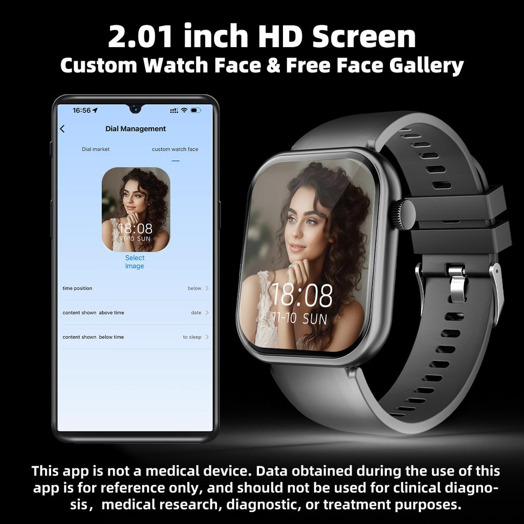 1.83“ Sports Smart Watch Men Women Call Answer Information Heart Rate Blood Oxygen Step for Iphone Android Fitness Tracker Watch