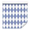Harlequin Diamonds Wallpaper White and Blue, Blue Background 50x1000