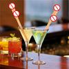 Bachelorette Party Penis Straws Plastic Novelty Nude Dick Drink Straw For Hen Night Bar Decor Wedding Team Bride Supplies LSXG01