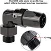 EVIL ENERGY 8AN Hose End to 8AN ORB 90 Degree Fitting Swivel for CPE Braided Hose