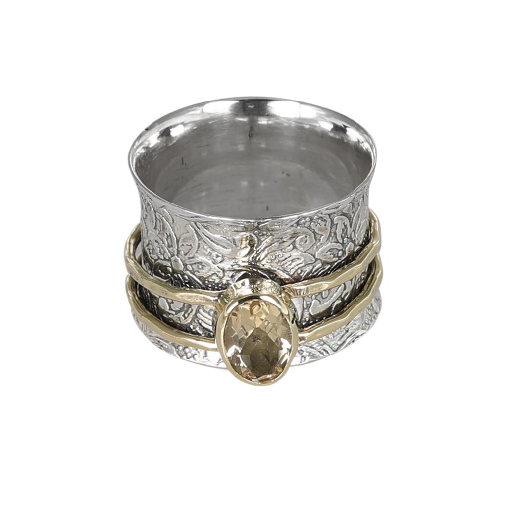 Meditation Spinner Ring, Silver Jewelry, Anxiety Ring, Fidget Ring, Birthstone Jewelry