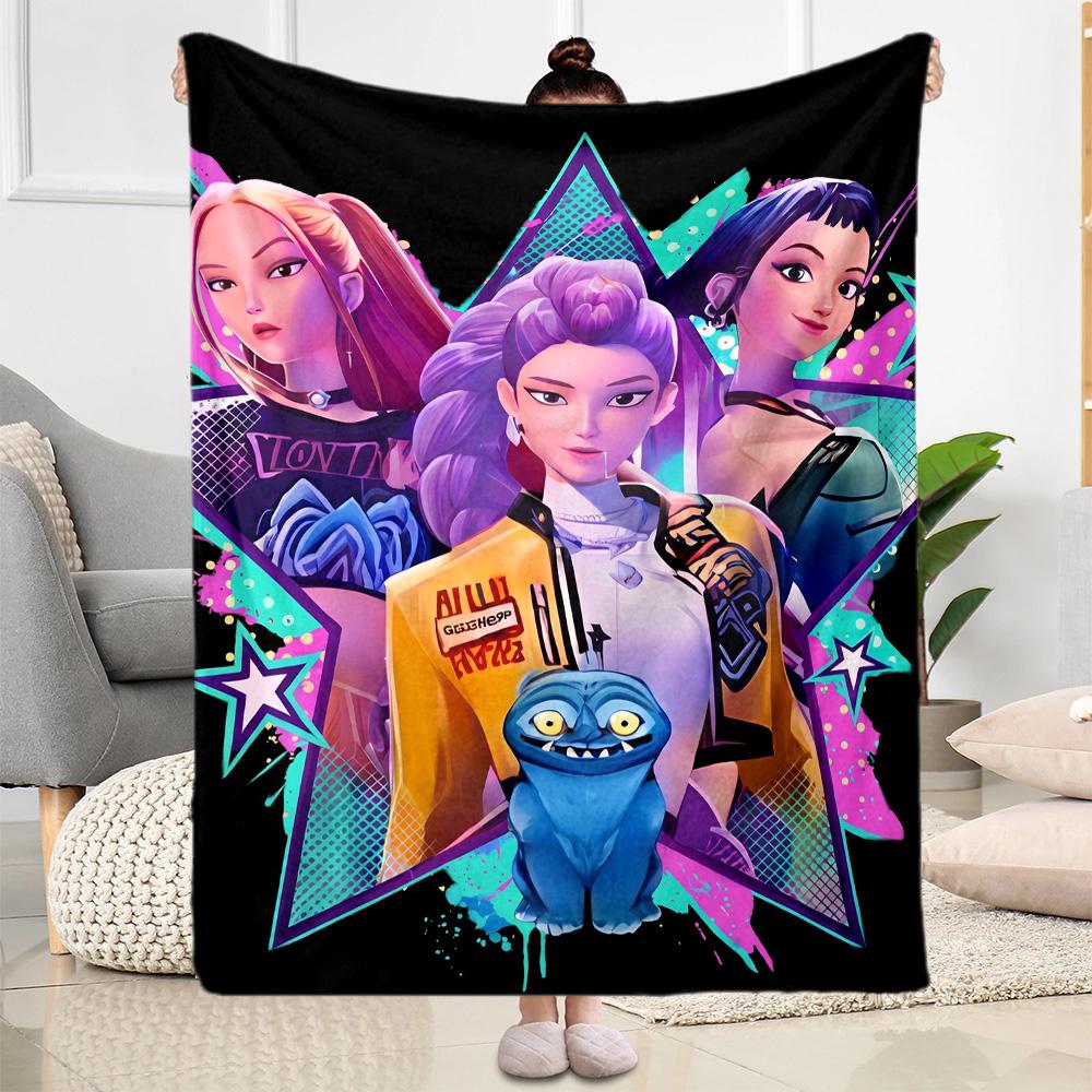Fantasy Sword Dance Party Blanket Soft & Cozy Suitable for Seaside Bedding Office Chair for All Seasons Playful Design