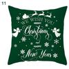 Christmas Themed Throw Pillow Cover With Short Plush Print Living Room Sofa Decoration Cushion Cover Pillow Covers Decorative