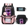 Demon Hunters Peripheral Printing Children's Fashion Backpack Cross-border Large Capacity Primary and Secondary School Student Leisure School Bag Set