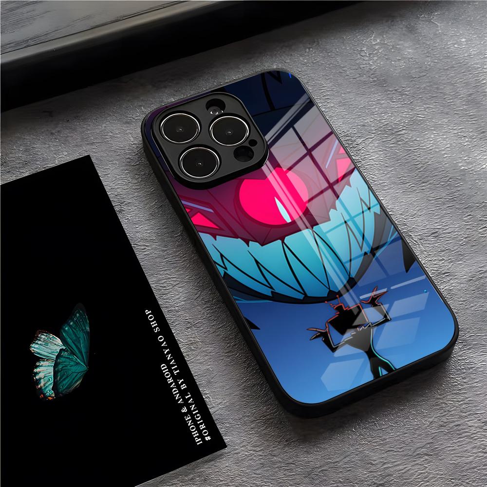 

H-Hazbin-Hotel Anime Phone Case For IPhone 17 Pro Max 15 Pro 16 14 Plus 12 13 Mini 11 Pro Shockproof Glass Cover iPhone14 ProMax