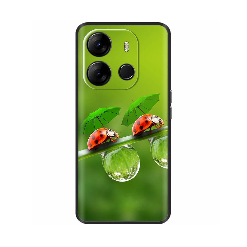 Für Spark Go 2023 Hülle Weiche Schwarze Silikon-Stoßstangenabdeckung Für Tecno Spark Go 2023 BF7n Abdeckung Capa Protect Handyhülle Etui