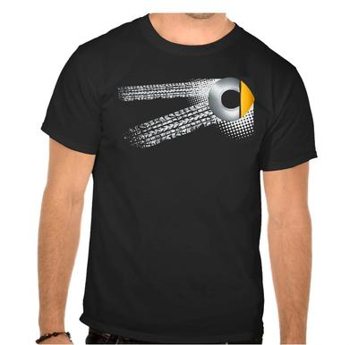 Inteligentne Logo Samochodu Czarny T-shirt z Logo Samochodu - 612-