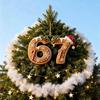 2 Pcs 67 Christmas Ornaments Funny Six Seven Gingerbread Hanging Ornament Acrylic Holiday Tree Decor Gift for Teens Kids Family Friends Coworkers