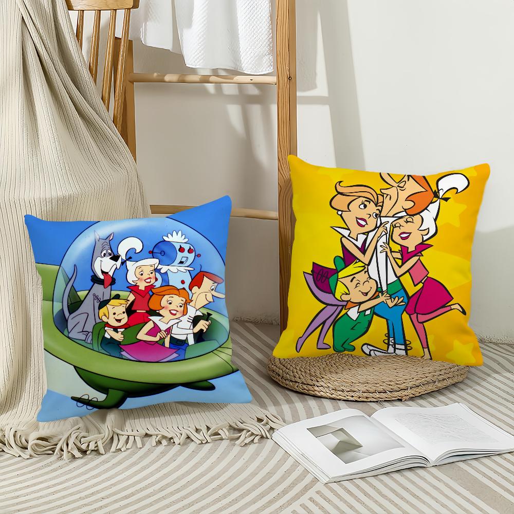 Cartoon The J-Jetsons Pillow Case Home Cushion Cover Suitable For Office Sofa Car Suitable For All Seasons