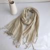 Direct Supply Japanese Pure Linen Hemp Gray Effect Men'S Scarf Literature And Art Shawl Air Conditioner Shawl Women