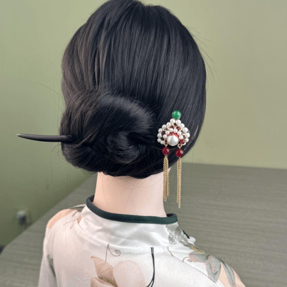 Tassel New Chinese Style Hair Clip Red Hanfu Hairpin Beijing Opera Hair Accessories  Bridal