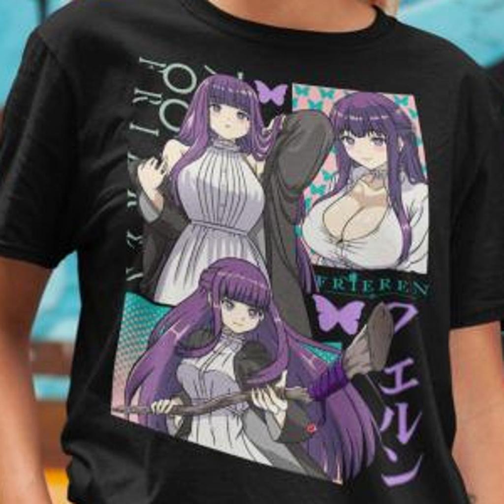 Anime Frieren Shirt, Manga Japanese Tee, Cartoon Graphic Top, Otaku Gift Apparel, Anime Lover T-Shirt