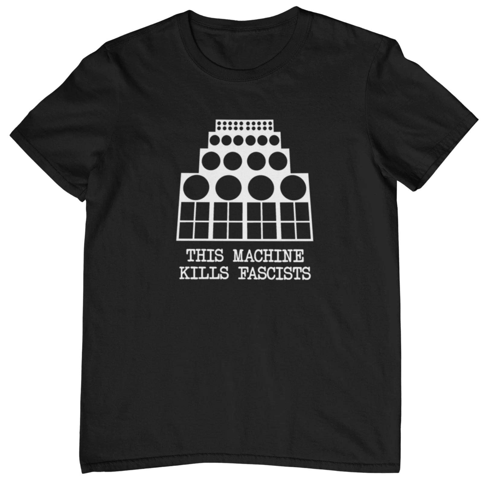 Sound System - This Machine Kills Fascists T-Shirt - Woody Guthrie Reggae Rave S