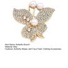 Vintage Clothing Accessory Women Butterfly Brooch Pin, Shape Lapel Pin with Alloy Faux Pearls Rhinestones, Jewelry for Dresses Coats Jackets Pins