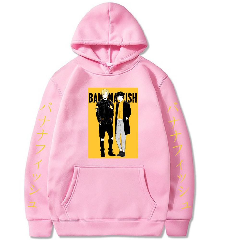 Mikiny Banana Fish Dámské Pánské Mikiny s kapucí s dlouhým rukávem Unisex Cool Streetwear Y2K Streetová móda Pulovr Oblečení