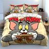 Tom and Jerry Cartoon Bedding Set Bedding Set (1 Duvet Cover, 2 Pillowcases, Duvet Not Included)