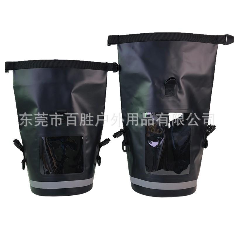 Waterproof Dry Bag Swimming Hiking Beach Snorkeling Outdoor Travel Shoulder Backpack 5L 10L PVC 5L чёрный