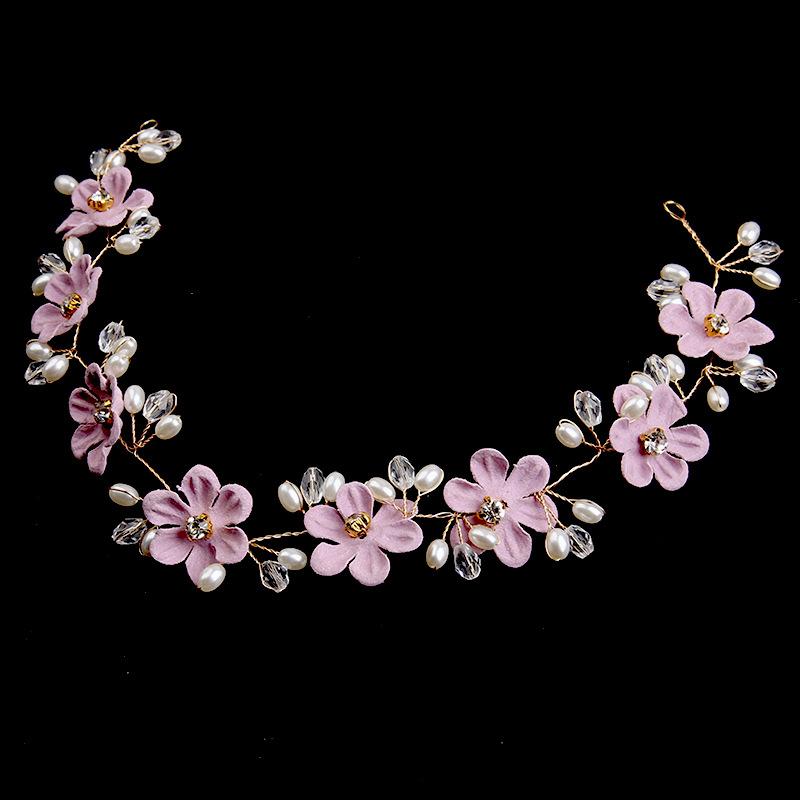 Super fairy headband flower wreath jewelry headband pearl bride crown sweet knot wedding dress headgear