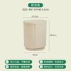 Simple Two-Tier Storage End Table Round Plastic Side Table with Drawer for Living Room Bedroom Small Circle Accent Table Ottoman