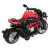 Alloy Motorcycle Model High Simulation Cool Sound Light Pull Back Motorcycle Toy for Kids Red
