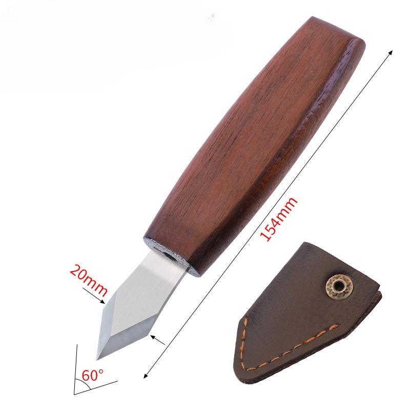 1 Stück Markiermesser mit Holzgriff Doppelseitig geschliffenes Holzbearbeitungs-Anreißmesser Mehrzweckklinge Holzanreißwerkzeug
