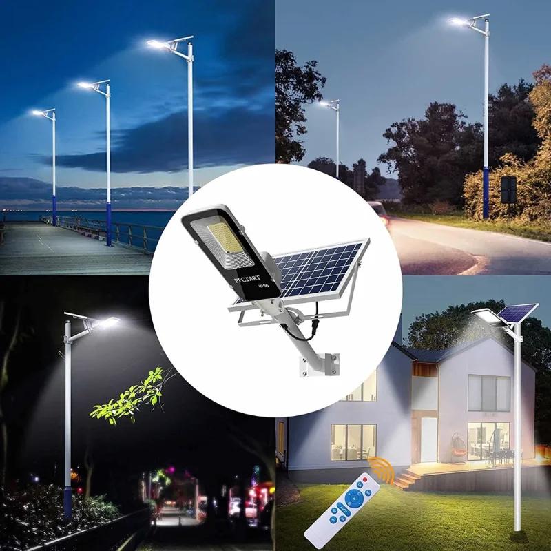 Solar Street Light Outdoor 5000mah Waterproof High Bright LED Lights Home Garden Backyard Path Secutity Solar Lighting Wall Lamp