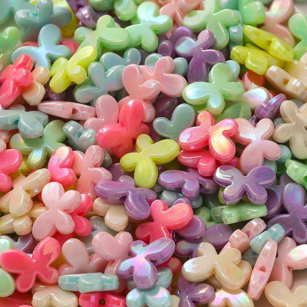 Macaron six-valve flower pentagram butterfly tube beads random mixed beads DIY beaded material