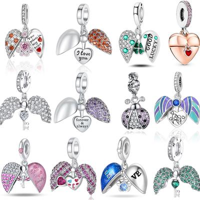 Elegant Copper Openable Engravable Love Locket Charm Fit Original Bracelet & Necklace Jewelry Diy Heart Charm
