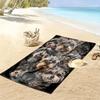 Pitbull Yorkshire Print Beach Towel, Large Soft Quick Dry Towel for Beach Camping Swimming
