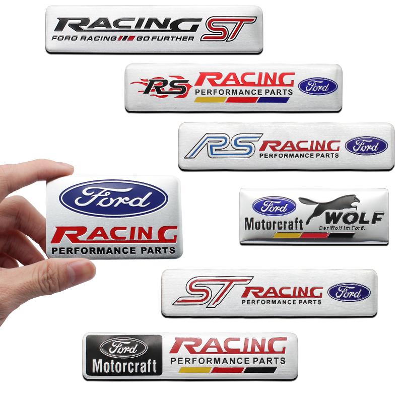 HDC3 For Ford Fiesta Kuga Mondeo Mustang S-MAX C Max Ranger Mk4 3D Aluminum Car Body Emblem Stickers Tail Trunk Badge Decal Accessory