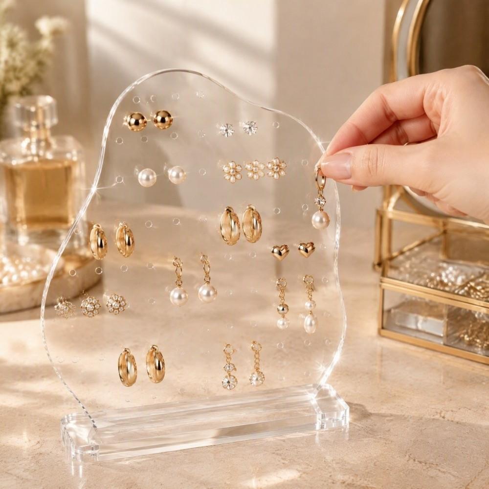 High-End Stud Jewelry Storage Organizer Clear Earring Holder Retail Market