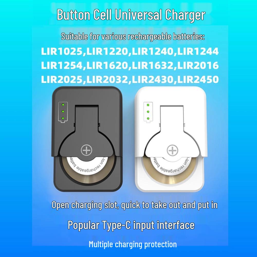 Universal Cross-Border Charger for LIR2032 and 2025 Button Cells