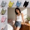 Classic Polyester Sleeveless Tank Top For Women With Round Neck Casual Wear