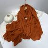 Cotton And Linen Solid Color Thickened Scarf Oversized Soft Women'S Shawl Warm Korean Version Of Fashion Silk Scarf