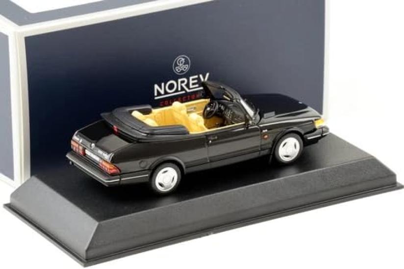 Norev scale Saab 900 Turbo Convertible 1992 Black NOREV SAAB 900 TURBO Diecast Car 1/43