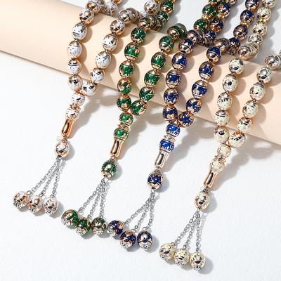 Brățară cu mărgele de rugăciune Tasbih Islam Musulman Contor pentru mărgele de rugăciune Tasbeeh Mărgele pentru Rozariu Zikr Masbaha Brățări de Meditație Pentru Femei Bărbați