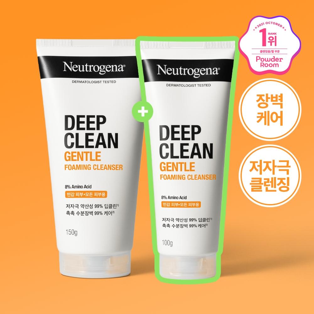 Neutrogena [exclusive Planning Fast Moisture Care] Neutrogena Deep Clean Gentle Foaming Cleanser 150g Plan  +100g