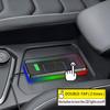20W Fast Wireless Phone Charger Car Charging Pad with Non-Slip Base 8 Ambient Lights Universal Phone Cordless Charging Mat