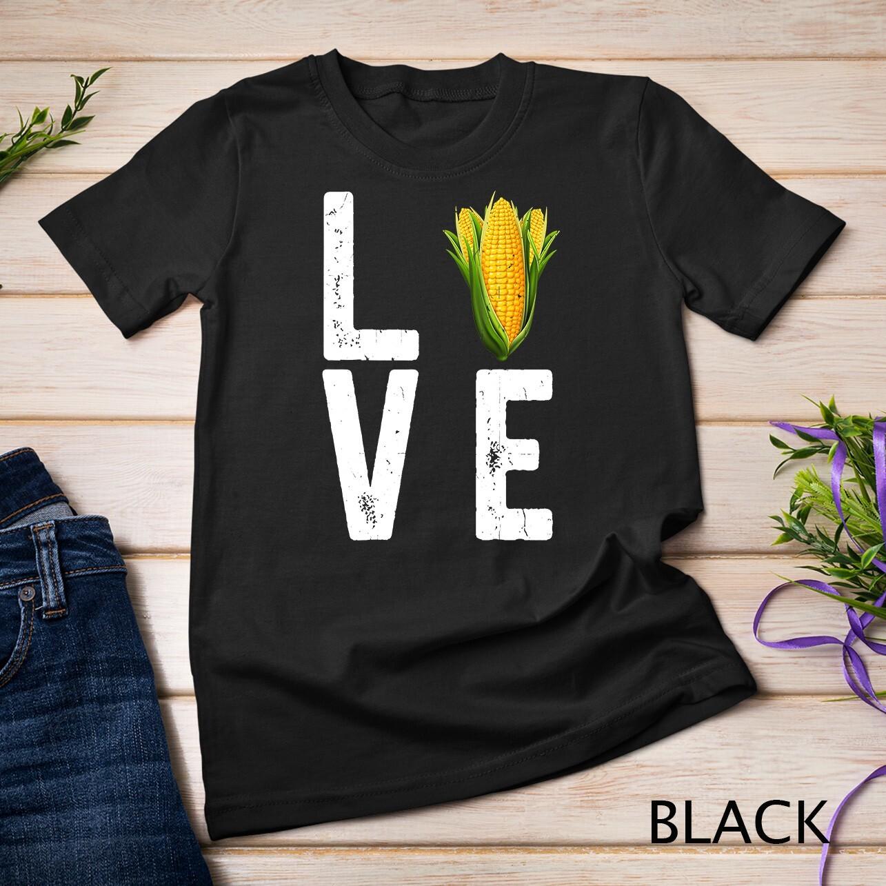 Funny Corn Love Farmer Farming Corn Lover Summer Corn Cob T-Shirt Mens Womens Tees Top Unisex T-Shirt Mens Womens Tees Top M