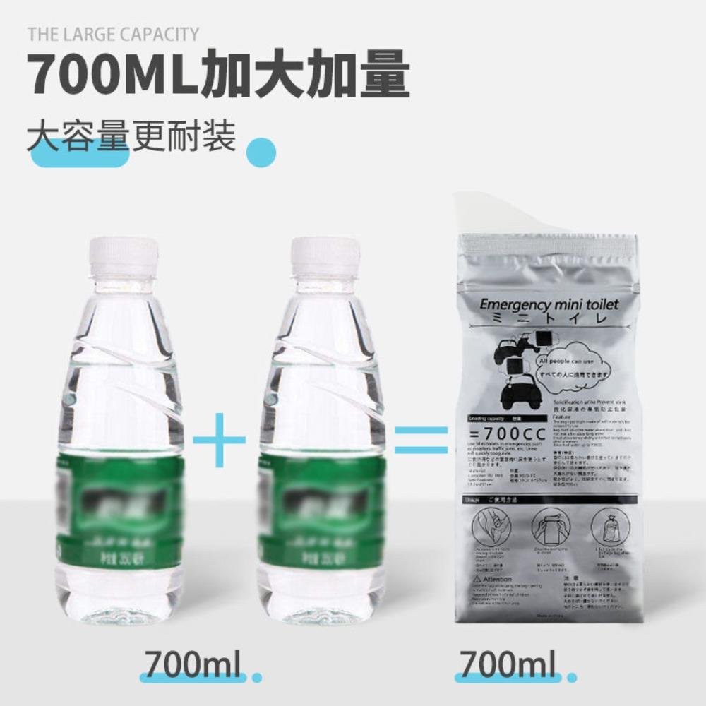 700ml Car Emergency Urinal Bag Disposable Travel Toilet for Camping Outdoor