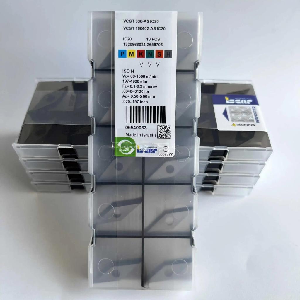 ISCAR / VCGT160402AS IC20    Industrial indexable carbide inserts 10 Pcs