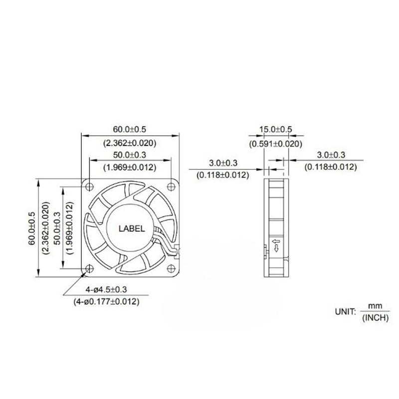 CHT6012RM-R15B 6cm 60mm Fan 60x60x15mm DC12V 0.20A 3pin Axial Fan Cooling Fan for Switch Power Supply